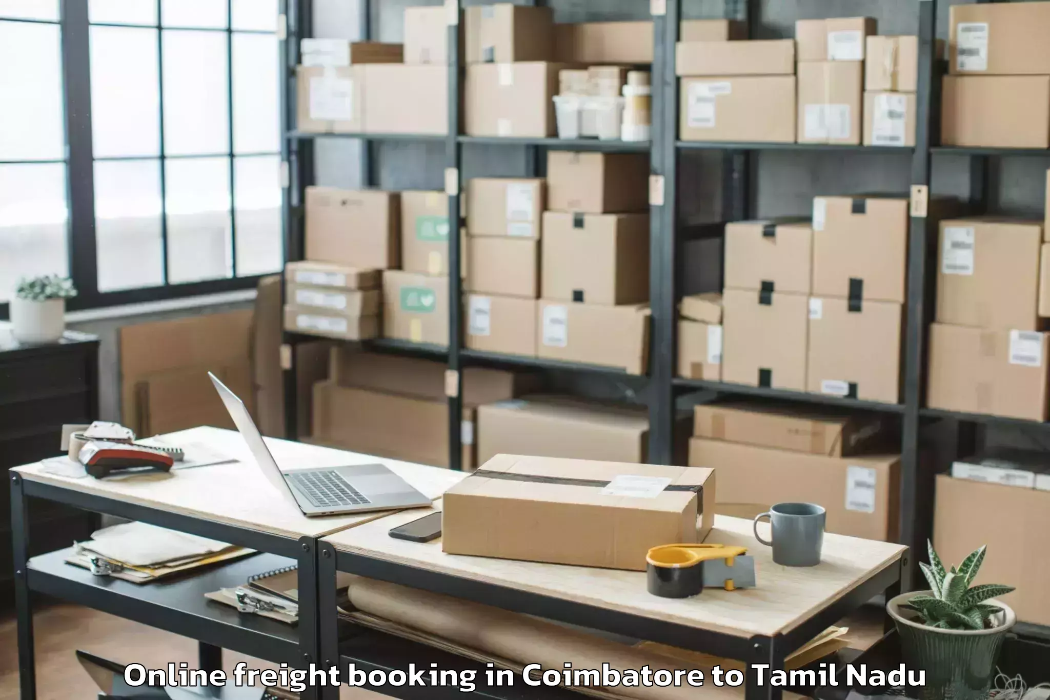 Quality Coimbatore to Vandavasi Online Freight Booking